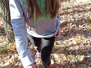 Utomhussex i skogen med min flickvän